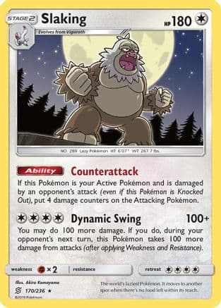 Slaking — SM - Unified Minds Pokémon TCG card by Akira Komayama