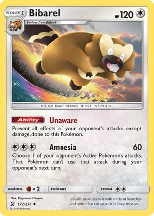 Bibarel — SM - Unified Minds Pokémon TCG card by Kagemaru Himeno