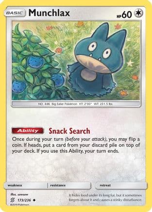 Munchlax — SM - Unified Minds Pokémon TCG card by sowsow
