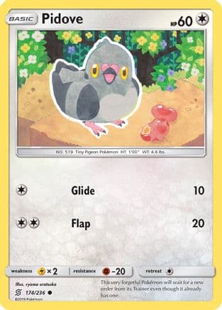Pidove — SM - Unified Minds Pokémon TCG card by ryoma uratsuka