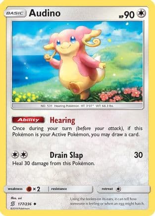 Audino — SM - Unified Minds Pokémon TCG card by sui