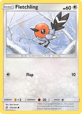 Fletchling — SM - Unified Minds Pokémon TCG card by Saya Tsuruta