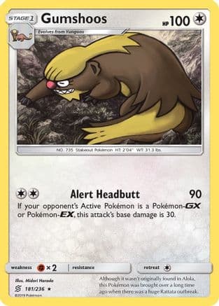 Gumshoos — SM - Unified Minds Pokémon TCG card by Midori Harada