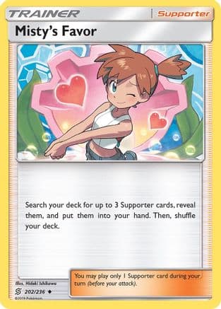 Misty's Favor — SM - Unified Minds Pokémon TCG card by Hideki Ishikawa