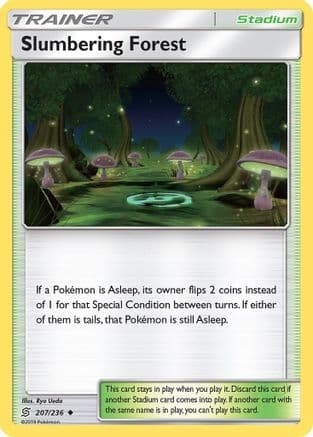 Slumbering Forest — SM - Unified Minds Pokémon TCG card by Ryo Ueda