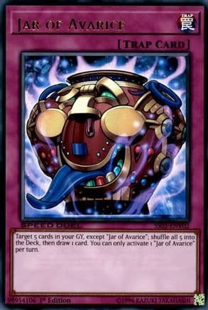 Jar of Avarice — Speed Duel Decks: Ultimate Predators Yu-Gi-Oh! card by KAZUKI TAKAHASHI