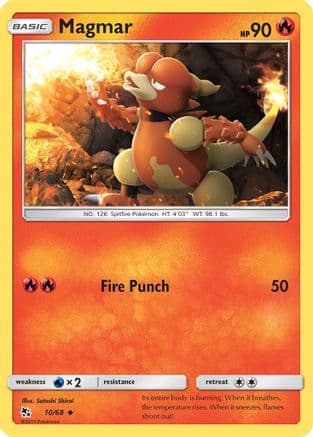 Magmar — Hidden Fates Pokémon TCG card by Satoshi Shirai