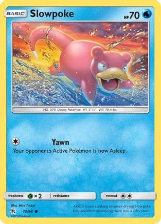 Slowpoke — Hidden Fates Pokémon TCG card by Misa Tsutsui