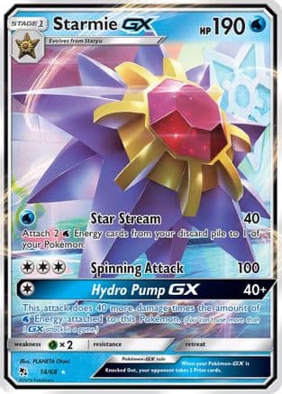 Starmie GX — Hidden Fates Pokémon TCG card by PLANETA Otani