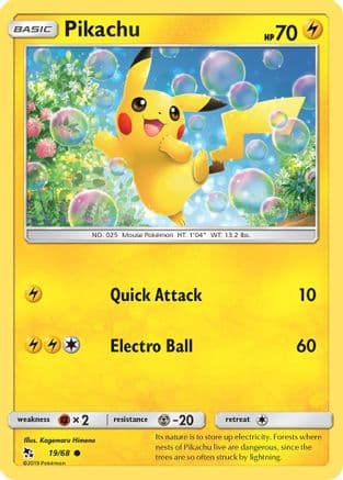 Pikachu — Hidden Fates Pokémon TCG card by Kagemaru Himeno