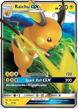 Raichu GX — Hidden Fates Pokémon TCG card by 5ban Graphics