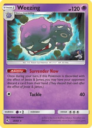 Weezing — Hidden Fates Pokémon TCG card by Hideki Ishikawa