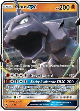 Onix GX — Hidden Fates Pokémon TCG card by PLANETA Igarashi