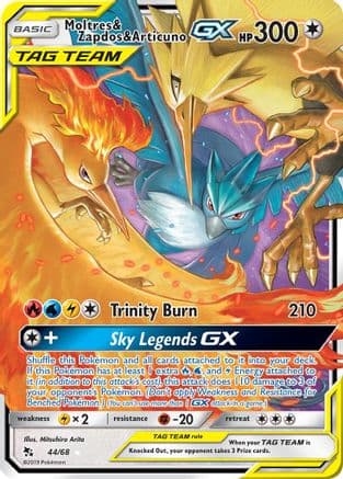 Moltres & Zapdos & Articuno GX — Pokémon TCG card