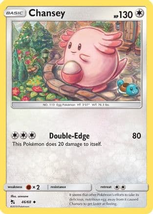 Chansey — Hidden Fates Pokémon TCG card by sowsow