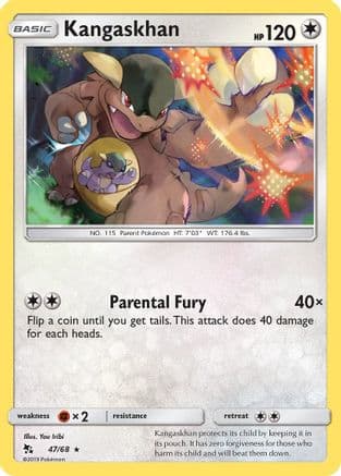 Kangaskhan — Hidden Fates Pokémon TCG card by You Iribi