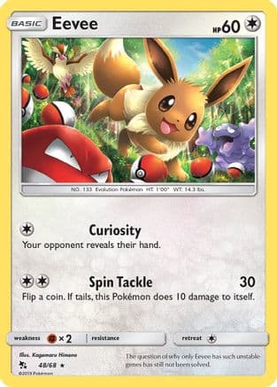 Eevee (48) — Hidden Fates Pokémon TCG card by Kagemaru Himeno