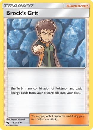Brock's Grit — Hidden Fates Pokémon TCG card by Megumi Mizutani