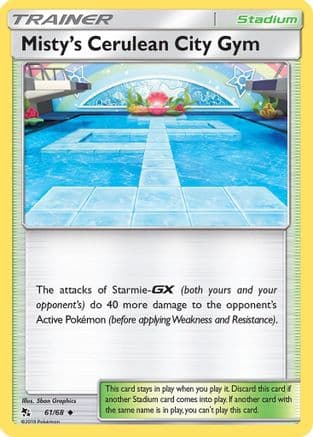 Misty's Cerulean City Gym — Hidden Fates Pokémon TCG card by 5ban Graphics