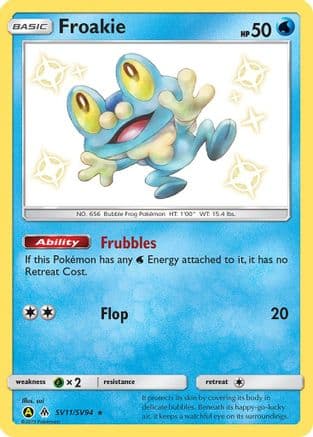 Froakie — Hidden Fates: Shiny Vault Pokémon TCG card by sui