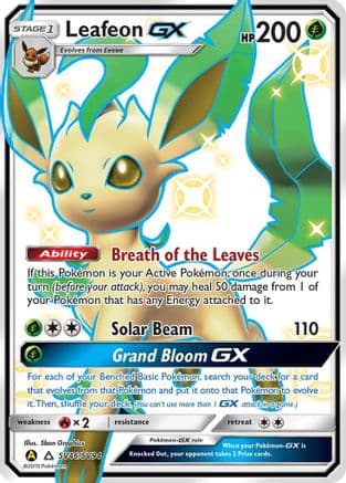 Leafeon GX — Hidden Fates: Shiny Vault Pokémon TCG card by Sban Graphics