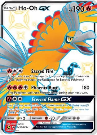 Ho-Oh GX — Hidden Fates: Shiny Vault Pokémon TCG card by Shinji Nagumo