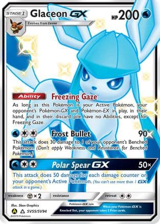 Glaceon GX — Hidden Fates: Shiny Vault Pokémon TCG card by Sban Graphics