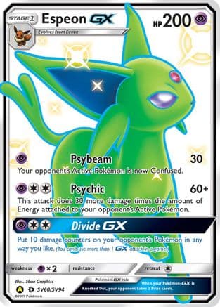 Espeon GX — Hidden Fates: Shiny Vault Pokémon TCG card by 5ban Graphics