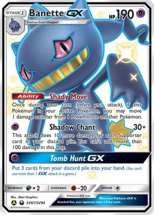 Banette GX — Hidden Fates: Shiny Vault Pokémon TCG card by Sban Graphics