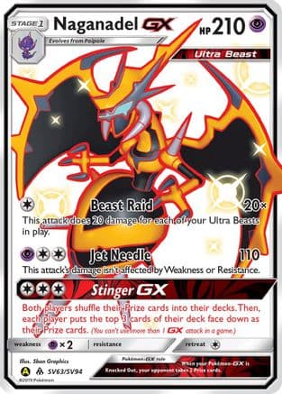 Naganadel GX — Hidden Fates: Shiny Vault Pokémon TCG card by Sban Graphics