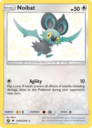 Noibat — Hidden Fates: Shiny Vault Pokémon TCG card by Mizue
