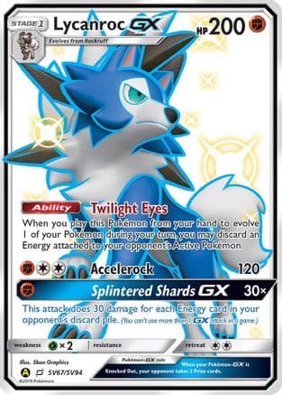Lycanroc GX (SV67) — Hidden Fates: Shiny Vault Pokémon TCG card by 5ban Graphics