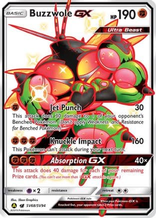 Buzzwole GX — Hidden Fates: Shiny Vault Pokémon TCG card by 5ban Graphics
