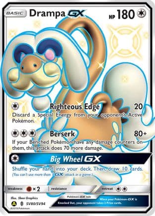 Drampa GX — Hidden Fates: Shiny Vault Pokémon TCG card by 5ban Graphics