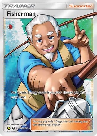 Fisherman — Hidden Fates: Shiny Vault Pokémon TCG card by Masakazu Fukuda