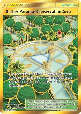 Aether Paradise Conservation Area — Hidden Fates: Shiny Vault Pokémon TCG card by 5ban Graphics