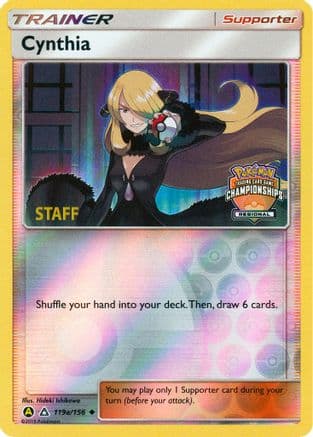 Cynthia - 119a/156 (Regional Championships) [Staff] — League & Championship Cards