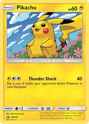 Pikachu - SM206 — SM Promos Pokémon TCG card by Akira Kameyama