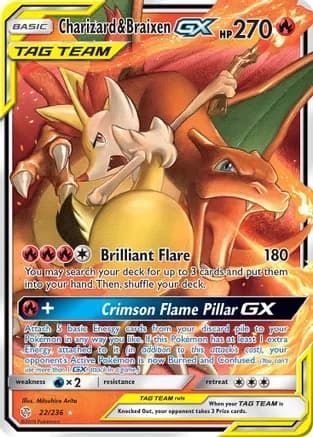 Charizard & Braixen GX — SM - Cosmic Eclipse
