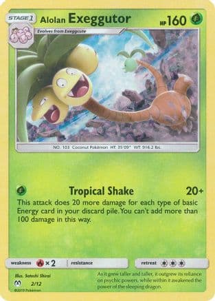 Alolan Exeggutor - 2/12 — McDonald's Promos 2019 Pokémon TCG card by Satoshi Shirai