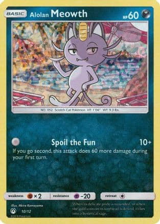 Alolan Meowth - 10/12 — McDonald's Promos 2019 Pokémon TCG card by Akira Komayama