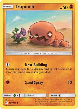 Trapinch - 107/236 — SM - Cosmic Eclipse Pokémon TCG card by sowsow