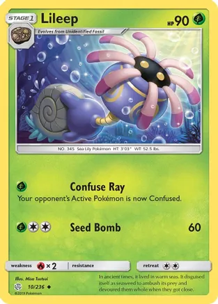Lileep — SM - Cosmic Eclipse Pokémon TCG card by Misa Tsutsui