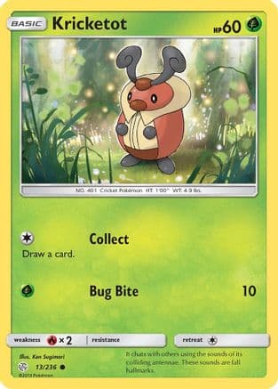 Kricketot — SM - Cosmic Eclipse Pokémon TCG card by Ken Sugimori