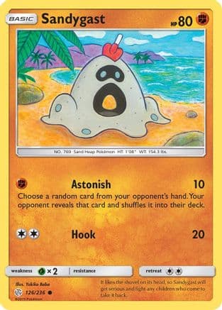 Sandygast — SM - Cosmic Eclipse Pokémon TCG card by Yukiko Baba