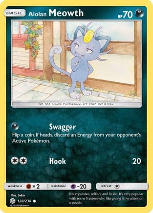 Alolan Meowth — SM - Cosmic Eclipse Pokémon TCG card by Sekio