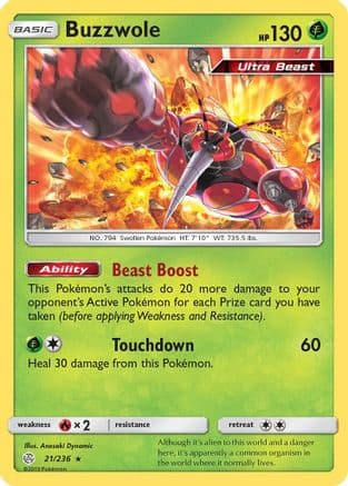 Buzzwole — SM - Cosmic Eclipse Pokémon TCG card by Anesaki Dynamic