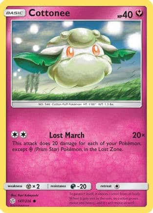 Cottonee — SM - Cosmic Eclipse Pokémon TCG card by Pani Kobayashi