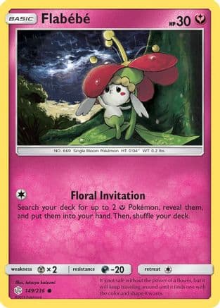 Flabebe - 149/236 — SM - Cosmic Eclipse Pokémon TCG card by Mitsuhiro Arita
