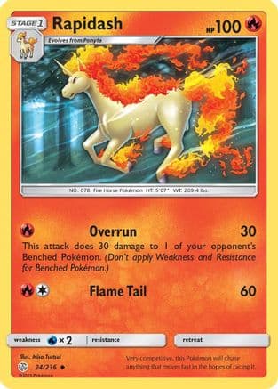 Rapidash — SM - Cosmic Eclipse Pokémon TCG card by Misa Tsutsui